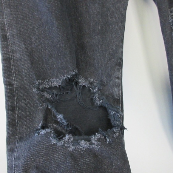 Citizens of Humanity Emery Crop Jeans Women 28 Black 100% Cotton Distressed 612 - Picture 12 of 16